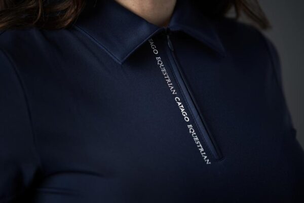 Catago Nash Zip Polo - Navy - Image 5