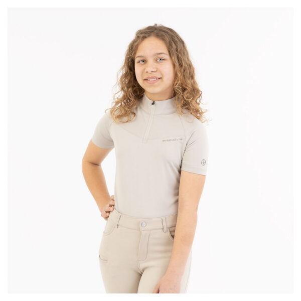 BR Iselin Junior Zip T-Shirt - Chateau Gray
