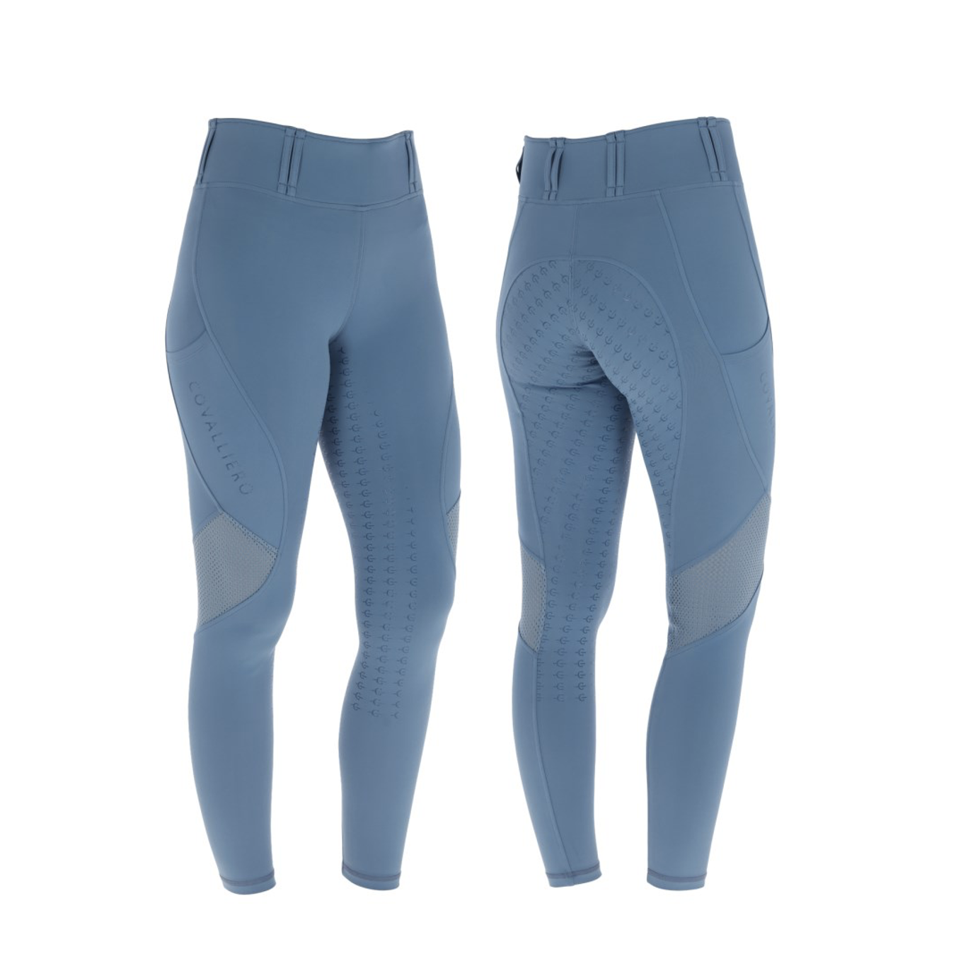Covalliero Junior Mesh Tights - Smoked Blue - STR 128/134