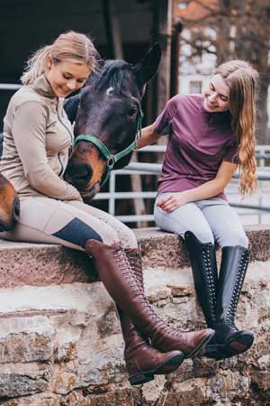 Suedwind ridestøvler i læder til praktiske jodphurs og korte støvler